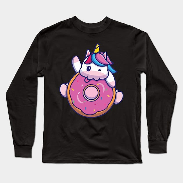 cat unicorn so cute face mask Long Sleeve T-Shirt by Cats Cute 